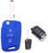 Qualität Silikon 3 Button Flip Schlüsselanhänger Displayschutzfolie Fall VW Mark 7 Golf Golf R TSI GTI GTD Mark 5 Polo Gt MK6 Polo GTI (blau)