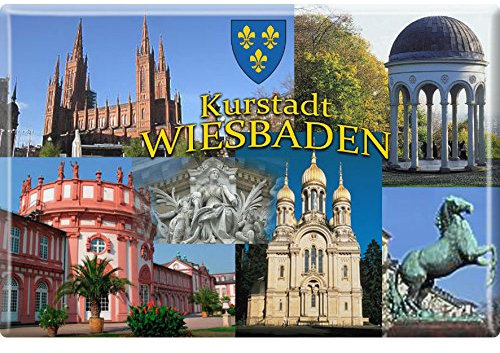 Magnet - Kurstadt Wiesbaden - Gr. ca. 8 x 5,5 cm - 38778 - Küchenmagnet