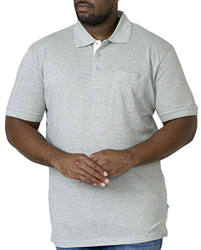 D555 Duke Mens King Size Polo Shirt - Grey - 7XL
