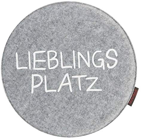 MAGMA Avaro Stuhlkissen - Lieblingsplatz grau Filzoptik 35 cm