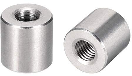 sourcing map Rund Verbinder Muttern, M10x20mm Höhe Hülse Stangen Bolzen Mutter Edelstahl 304, Packung mit 5