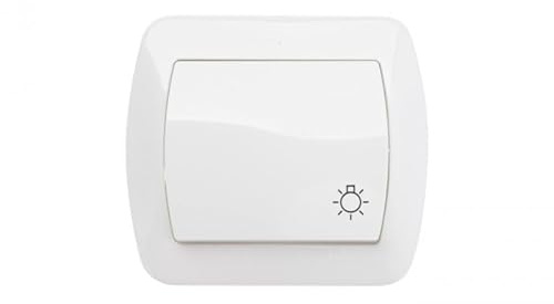 Kontakt-Simon AS1/11 Electric Pushbutton Switch White - Electric Knife Accessory (Pushbutton Switch, White, Plastic, IP20, 25