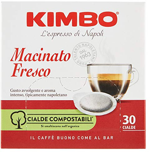 Kimbo 30 Cialde Caffe' Macinato Fresco, 210g