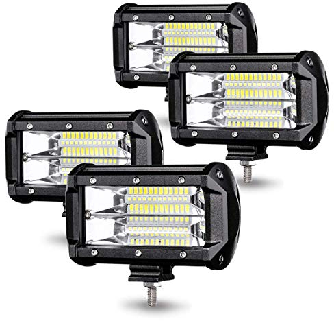 Froadp 4x 72W Offroad Scheinwerfer LED Arbeitsscheinwerfer Zusatzscheinwerfer Außenlampen Aluminium Druckguss IP67 Rückfahrscheinwerfer 12V/24V für Trecker SUV UTV ATV