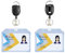 Teskyer 2 Pezzi Porta Badge Retrattili, Plastica Extra Spesso, Morbido, Trasparente, Orizzontale Porta Badge, Dimensioni Interne 9 x 5,4 cm