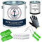 Barniz protector metálico brillante gris seda RAL 7044 gris metal pintura metal pintura protectora de metal con juego de pintura (X300) y dilución (1 L) // Hamburger Lack-Profi (1 L)