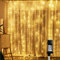 TOFU LED Lichtvorhang 3x3m, 300 LED Lichterkette Vorhang mit Netzstecker & Timer 8 Modi Lichterkettenvorhang für Innen Weihnachten Partydekoration Geburstag Hochzeit Fenster Zimmer, Warmweiß