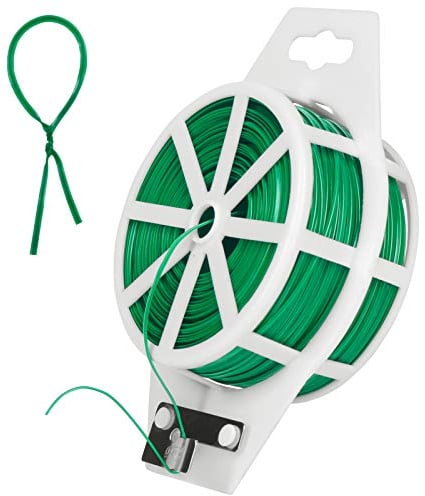 Tenn Well Fil de Serrage pour Jardin, 100 M, Fil Torsadé pour Plantes Grimpantes, Vignes, Arbustes et Fleurs (Vert)