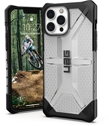 Urban Armor Gear Plasma Hülle kompatibel mit Apple iPhone 13 Pro Max [Wireless Charging kompatibles Cover, Sturzfeste Handyhülle, Erhöhter Rand] Ice (transparent), 113163114343
