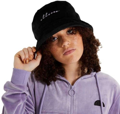Ellesse - Bucket Style Eliza SAMA2334 011 EN Farbe Schwarz mit Samtstoff - Unisex-Mütze