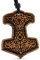 treeforce Thors Hammer, Mjölnir Holzkette, Halskette, Schlüsselanhänger oder Auto- Anhänger 3 in 1 DIY Schmuck, handmade, nachhaltig und vegan aus Holz