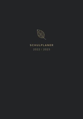 Schulplaner 2022/2023: Schüler-Planer mit Kalender, Wochenplaner, Notenlisten, Stundenplan uvm (DIN A5, Schwarz)