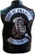 Herren Cosplay SOA Son of Anarchy Biker Club California Kunstleder Jacke - Westen & Hoodie für Männer, Soa Weste schwarz - Kunstleder, 4XL