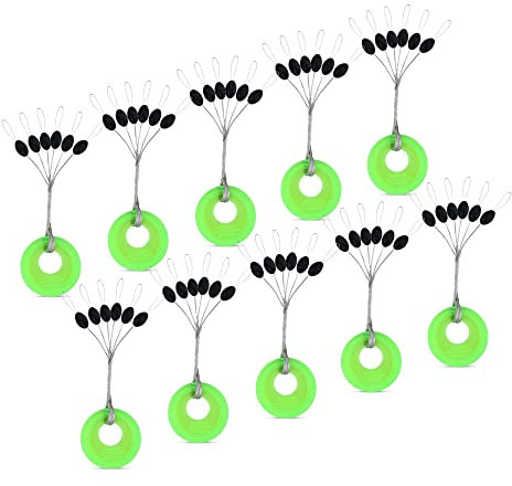 AMZfishing NEU Gummistopper oval oder rund in 3 Größen | Posenstopper | Stopper Angeln | Schnurstopper | Silikonstopper (10, Oval S)