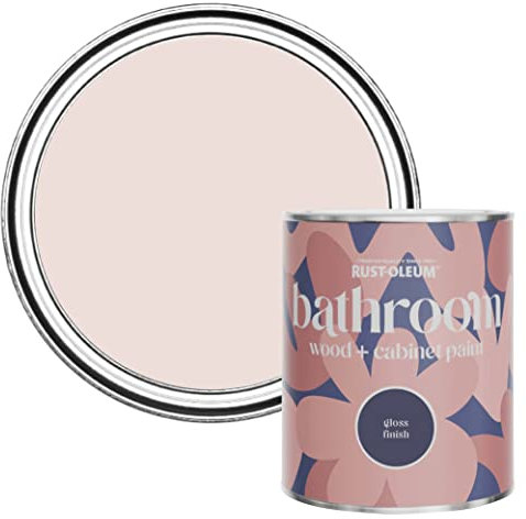 Rust-Oleum Pink Moisture Resistant Bathroom Wood and Cabinet Paint in Gloss Finish - Elbow Beach 750ml