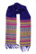 PREMIUMARMADA Purer Wollschal aus 100% Wolle Alpaka, eleganter Winterschal, Wollschal aus feiner 100% Alpaka Wolle, weich, warm, pures elegantes Naturhaar unisex, natur (bunt blau lila)
