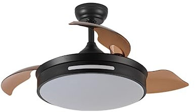 FABRILAMP Ventilador DC 72w Micenas Negro 3 Aspas 109d 6 Veloc. 7200lm 3 Colores C/remoto, Memoria Y Temporizador