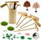 Zen Garden Tools Kit Accessories - Japanese Zen Garden Decor Zen Rake Set Mini Bamboo Rock Sand Garden Rakes Japan Zen Gift w/Healing Stone Bonsai Tree Home Office Yoga Meditation Room Zen Decor
