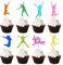 24 Pcs Trampolin Kuchen Toppers Bunte Trampolin Cupcake Toppers Picks Jump Geburtstag Cupcake Toppers Jump Trampolin Cupcake Dekorationen für Jump Theme Geburtstagsparty Bevorzugungen Supplies
