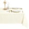 DWCN Champagner Tischdecke Leinenoptik Abwaschbar Tischwäsche Wasserabweisend Tischtuch für Esszimmer, Garten, Party, Hochzeiten oder Haushalt,135x240cm