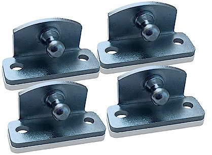 RhedexX® Winkelblech 55mmx26mm - Winkelbleche für Gasfedern Dämpfer Ersatz für Stabilus 8262WE - für 10mm Kugelpfanne 90° bis zur Ausschubkraft 1.000N (4 Stück)