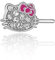 Hello Kitty Sanrio Damen-Nasenstecker, Kuromi und Freunde, offizielles Lizenzprodukt 316L Edelstahl, L-f rmig, L-Form, Edelstahl, Ohne Edelstein