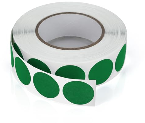 Runde Aufkleber 19mm Grün Selbstklebend Rolle Kleine Klebepunkte Etiketten Farbkodierung Kreise Sticker Wetterfest 1000 Stück