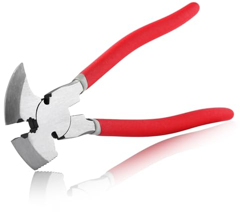 SPEEDWOX Pince de clôture de 24,1 cm avec marteau, étau, pince coupante pour clôture, agrafes, outil d'étirement de clôture, coupe-boulons robuste pour serrures, pince à tordre de fil de sécurité