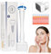 Hossom Derma Stamp Adjustable Dermastamp 0-3mm, 140 Titane Microneedling Stamp pour Cheveux Barbe Visage Micro Aiguille, Professionnel Tampon Derma Stamp pour Soins de la Peau du Visage