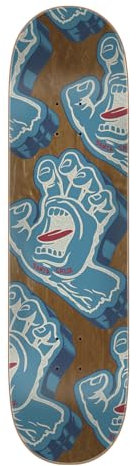 Santa Cruz Skateboard Deck Screaming Foam Hand 7, Größe:8.25, Farben:ply Birch