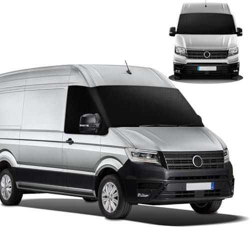 MaxEarn für VW Crafter Auto Windschutzscheiben Abdeckung, 600D Wasserdicht Sonnenschutz Frontscheibe Thermomatten, Blackout Anti-UV/Frost/Ice/Staub Wrap Cover für VW Crafter 2018-2023