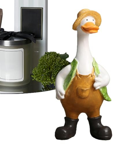 Meindin Enten-Ornamente aus Kunstharz – Entendekorationen für den Außenbereich, Gartendekoration für draußen, Paar-Enten-Tier-Statuen, Hofkunst-Skulptur