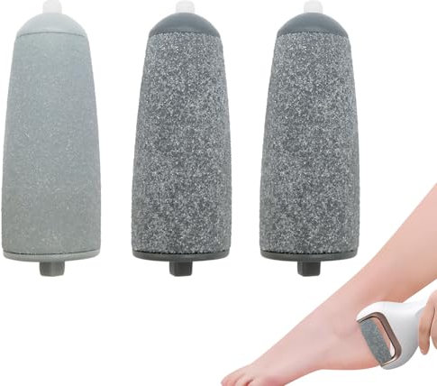 Foot File Replacement Rollers for JML 3 Pcs Products for JML NuYou Pedi Roller Replacement Heads for Flawless Pedi Replacement Foot Grinder Roller Heads for Feet Callus Removers (Normal)