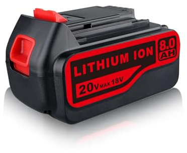 PDstation Ersatzakku für Black+Decker Akku 18V LB2X4020 8.0Ah Li-Ion 18V/20V Ersatz für Black & Decker Akku 18V / 20V (für alle 18V /20V/ F5 Gartengeräte und Elektrowerkzeuge)