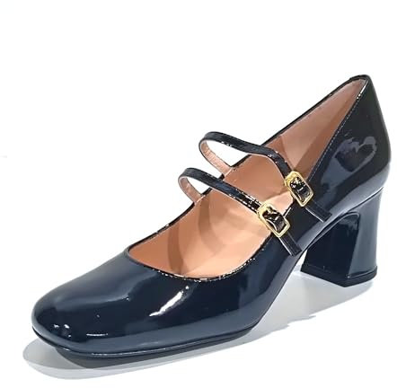 Unisa Lounge-Cut-Schuh aus Lackleder, mit Absatz – Mount-PA für Damen, Schwarz Lackleder, 38 EU