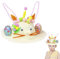 Easter Bonnet Diy Kit for Kids,Easter Cartoon Cap Make Your Own Bonnet Hat Craft Set with Straw Hats,Watercolor Pen,Egg,Hairball For Boys Girls Party Favorites and Gifts School Parade,White