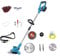 Debroussailleuse sans Fil Compatible avec Makita 18V Batterie (sans Batterie), Coupe-Bordures électrique télescopique avec tête de Coupe, câble de Paille de 10m, 4 Lames de Coupe, Brosse métallique
