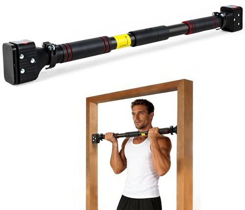 leikefitness Pull-Up Bar For Door Frame Chin Up Bar Upper Body Workout Adjustable Portable Training Pull-Up Bars Bars without Screw - Adjustable Width Locking Mechanism