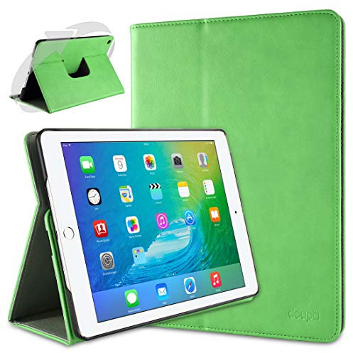 doupi Deluxe Protección Funda para iPad Air 2, Smart Sleep/Wake Up función 360 Grados giratoria del Caso del Soporte Bolsa, Verde