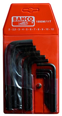 Bahco 1995M/11T Hexagon Offset Screwdriver Set, Black/Orange, Set of 11 Piece