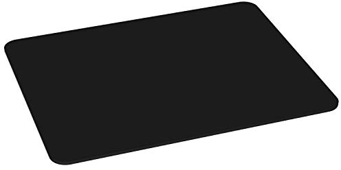 PEDEA Gaming und Office Mauspad - 350 x 280 mm - mit vernähten Rändern und rutschfester Unterseite, schwarz