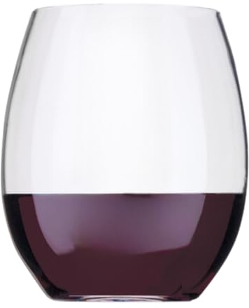 AIOS Pair of Unbreakable Tritan BPA Free Plastic Stemless Wine Glasses 390ml / 14oz