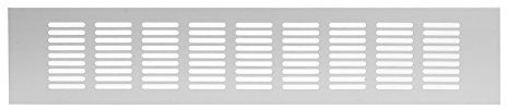 KERABAD Aluminium Lüftungsgitter Stegblech Lüftung Alu-Gitter Gitter Möbelgitter Möbellüftung Silber 80x500mm