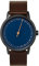slow - Dark Brown Leather, Anthracite Case, Blue Dial - Männer - 24-Stunden-Uhr - Wasserfest bis 100 Meter - Mechanisch (automatisch) - Unisex-Erwachsene