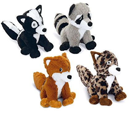 Karlie Waschbär Racco, Hundespielzeug, Plüsch, Grau, 17x32x20 cm