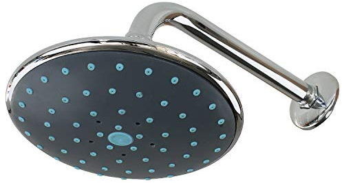 Sanixa GO140300 Duschkopf Set mit 40 cm Wandarm | Messing Verchromt Kugelgelenk rund Brausekopf Kopfbrause Dusche Duscharm Wand-Halterung Badezimmer Bad (Wandarm 40 cm)