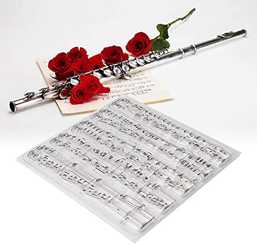 Hztyyier Clear Stamps DIY Konto Sammelalbum Transparent Music Note Thema Haften Vielseitig Siegel Fotoalbum Karte Machen Kunst Dekoration