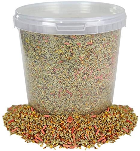 BusyBeaks Premium Wild Bird Seed | No Mess Garden Birds Food Mix | Contains Berry Suet Pellets and Sunflower Hearts and Kibbled Peanuts | Enhanced Feed Mixture | High Energy Balanced Recipe (10L Tub)