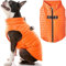 Gooby Puffer Hundeweste – Orange, XSmall – Ultra Dünn Wasserabweisend Reißverschluss Hundejacke mit DRingLeine – Kleiner Hundepullover mit Reißverschluss Windschutz – Hundekleidung für drinnen und