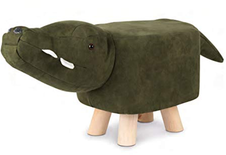 NOXXIEZ Kinderhocker Kinderstuhl Tiere Dino Elefant Hund Kinderzimmer (Krokodil)